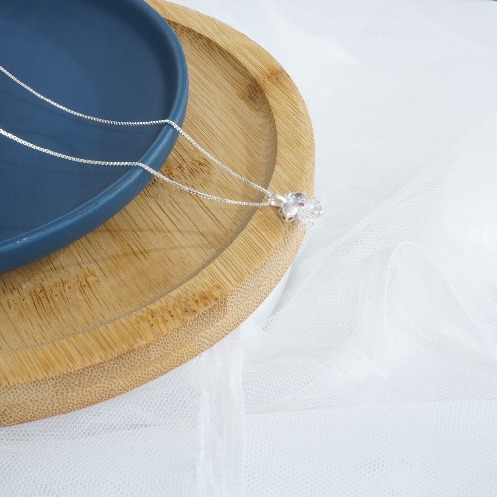 Dây chuyền bạc ATJ9071 dành nữ hình 4 lá cỏ Crystal pins ANTA Jewelry