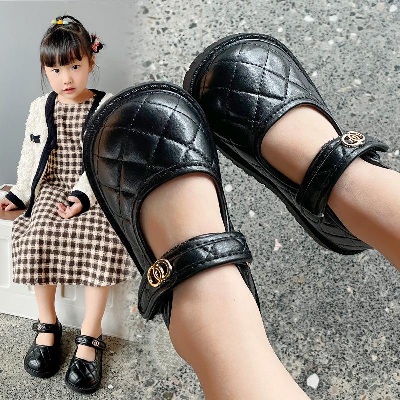 Giày Búp Bê Da Mềm Trám Cực Sang Cho Bé Đế Chống Trượt