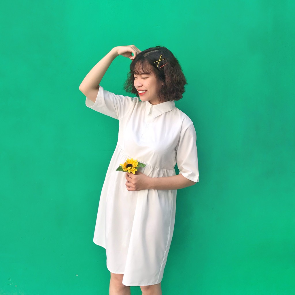 VÁY ĐI HỌC/ ĐI CHƠI - OLD SCHOOL DRESS - VÁY BABY CÓ CỔ - V0015