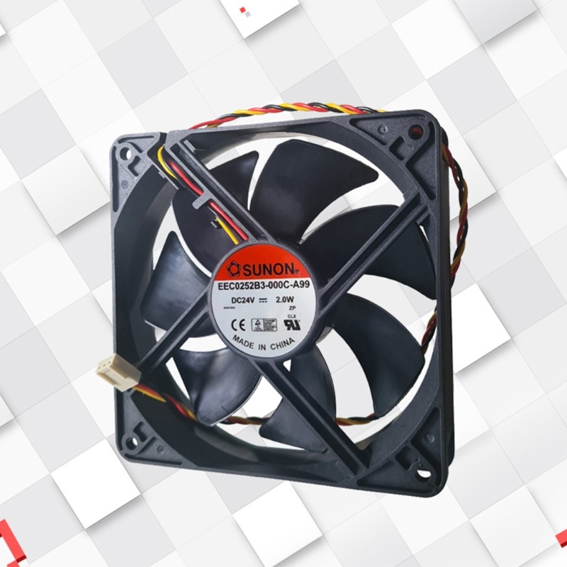 Quạt Tản Nhiệt Không Ồn Kích Thước Lớn 75CFM DC 24V Ec0252B3-000C-A99 G99 12025 2.0W 12cm