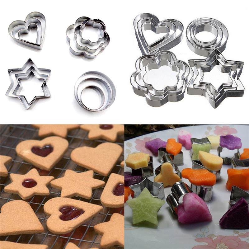 Set 12 Khuôn Cắt Bánh Quy Bằng Thép Không Gỉ