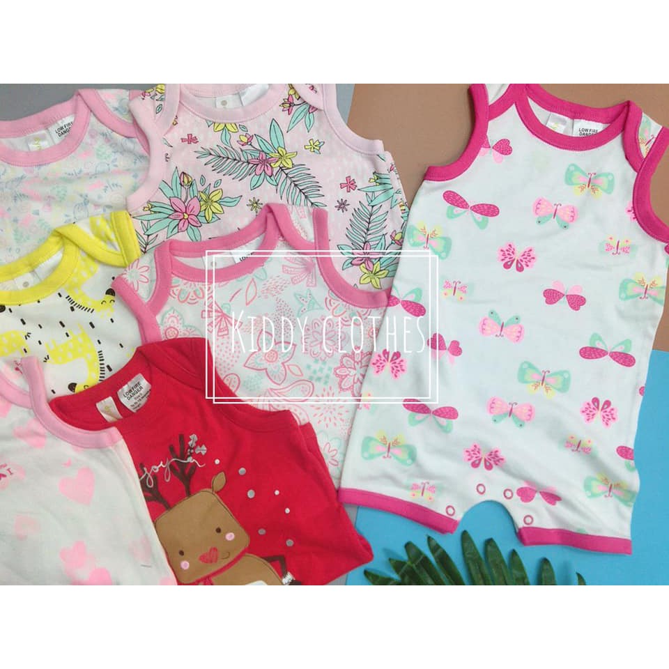 [6kg - 12kg] Bộ body cotton cho bé gái hàng xuất Úc