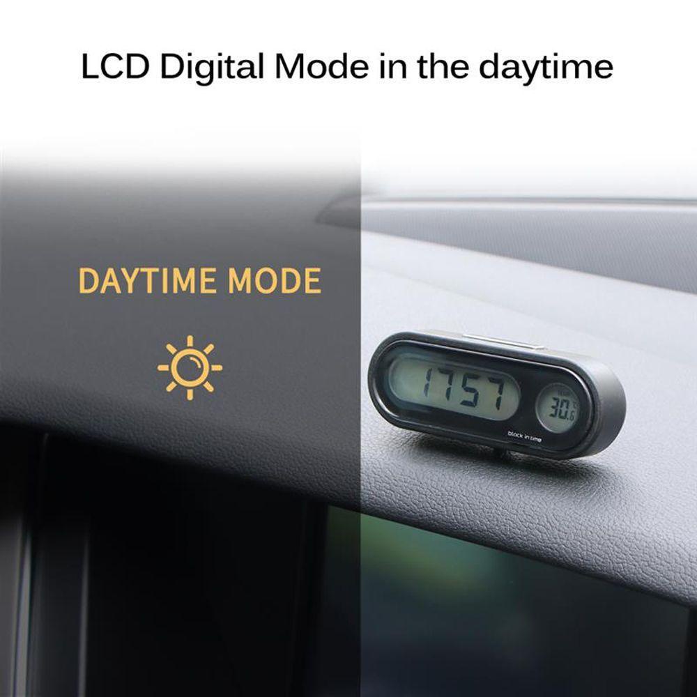 Đồng Hồ Điện Tử Mini REBUY1 Màn Hình LCD Nền Tiện Dụng Trang Trí Nội Thất Xe Hơi