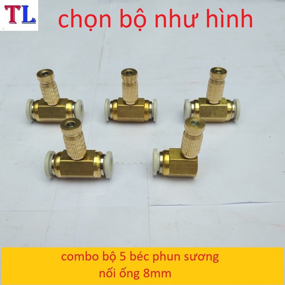 Bộ 5 Béc phun sương bằng đồng giá rẻ