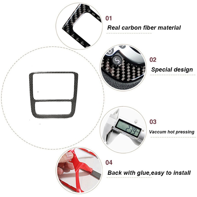 Miếng Dán Sợi Carbon Trang Trí Bảng Điều Khiển Điều Hòa CD Cho Scirocco