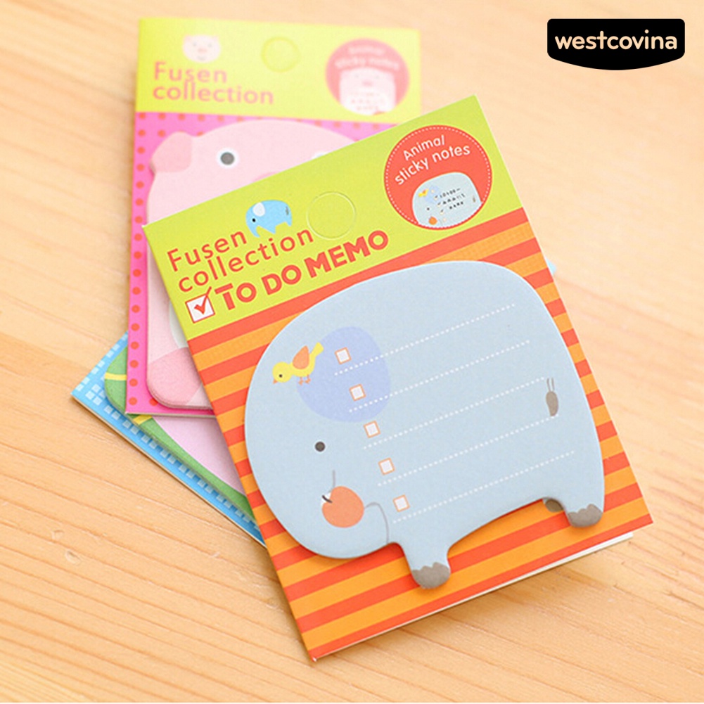 Mới 2 Tập Giấy Ghi Chú Hình Động Vật Xinh Xắn