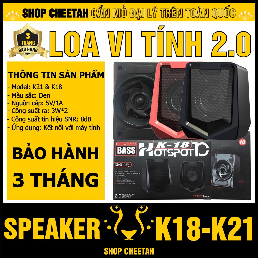 K21 &amp; K18 – Loa Vi Tính 2.0 – Multimedia Speaker 2.0 – Hàng nhập khẩu – Bảo hành 3 tháng