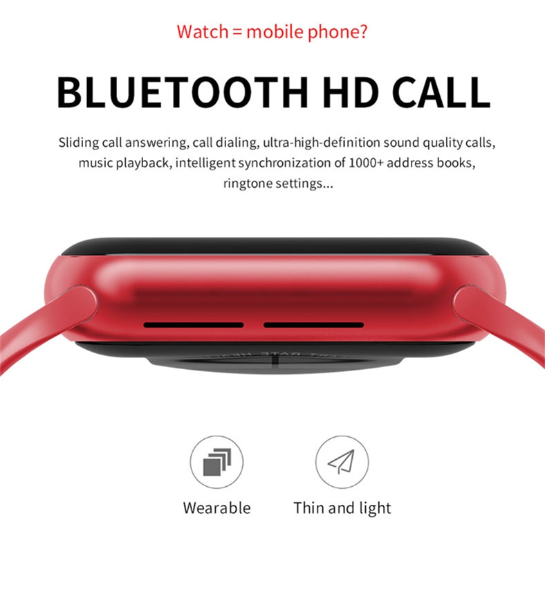 Đồng hồ thông minh Bluetooth 40mm có chức năng gọi điện thích hợp cho Apple Android