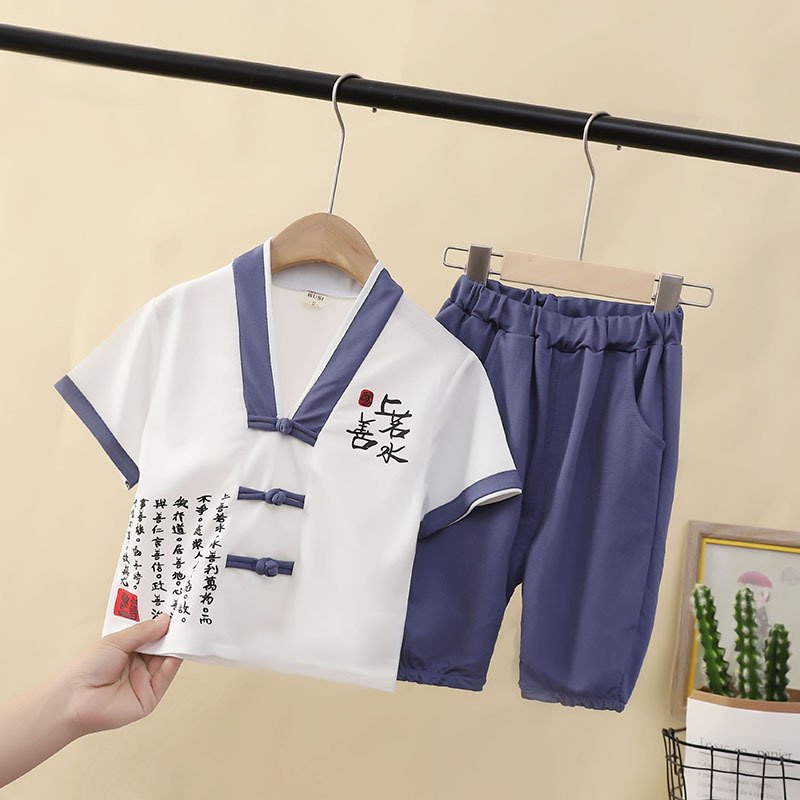 Bộ Cộc Cổ Tàu Chất Cotton Đũi Cao Cấp Cho Bé Trai Từ 7 - 27kg. MINKY SUN