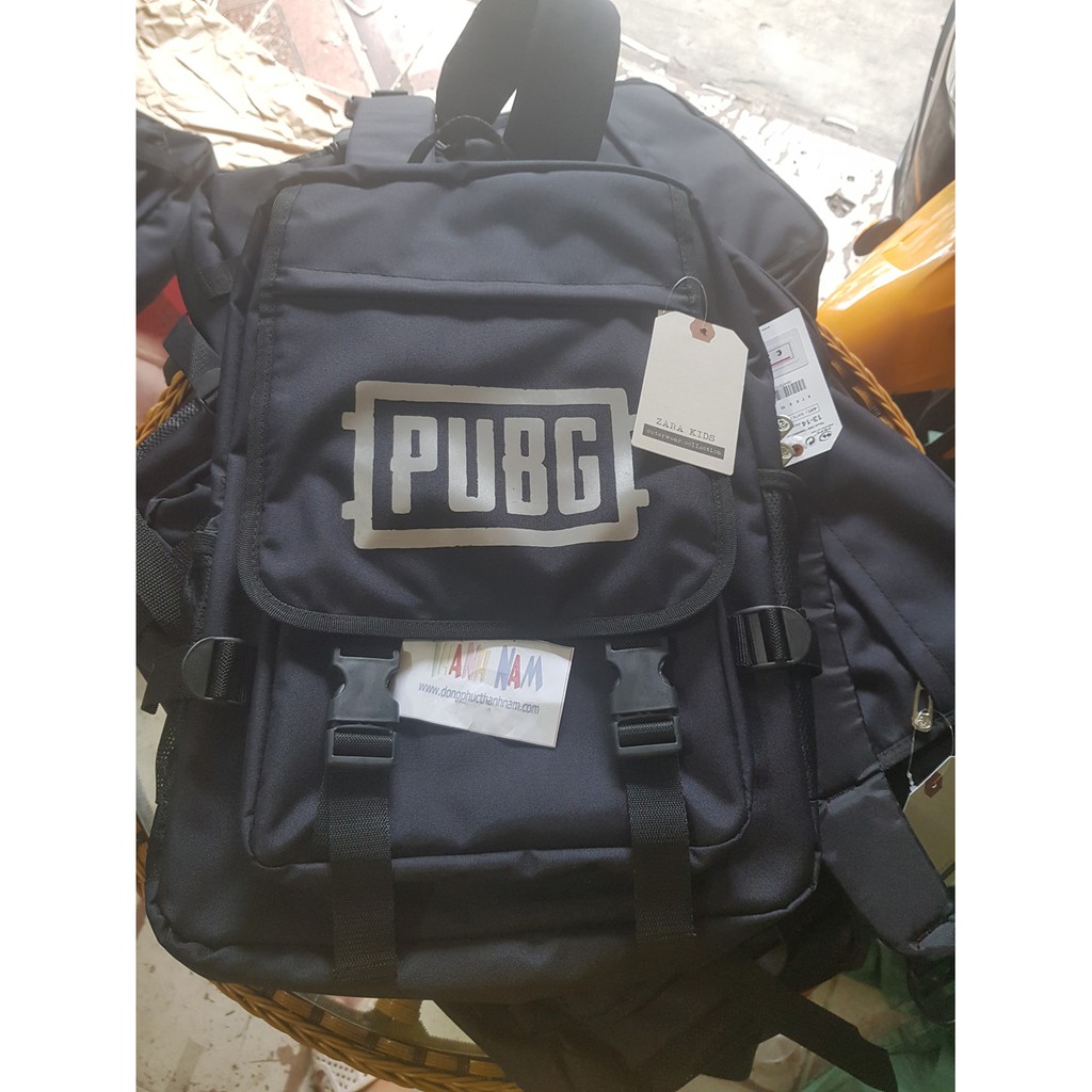 cặp PUBG phản quang, balo PUBG cao cấp - chuẩn may 3 lớp - 4 ngăn