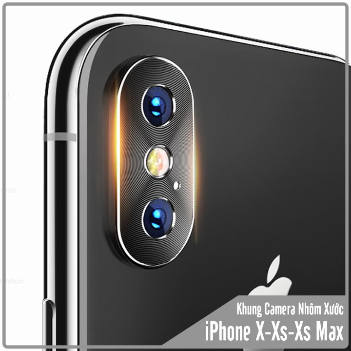 Khung Camera nhôm xước Apple iPhone X-Xs-Xs Max chống trầy, bảo vệ Camera