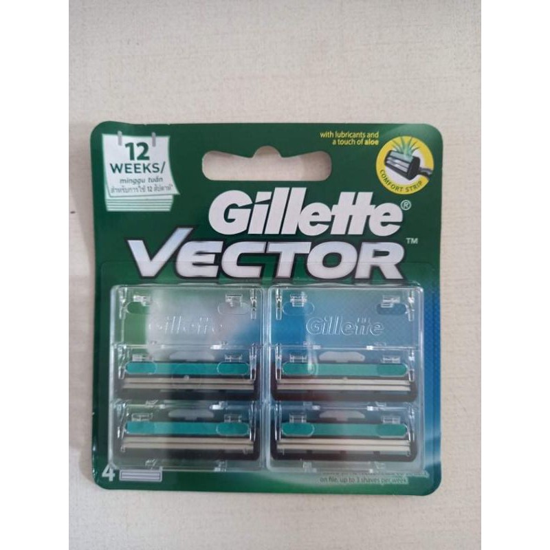 vỉ 4 dao cạo râu 2 lưỡi Gillette vector