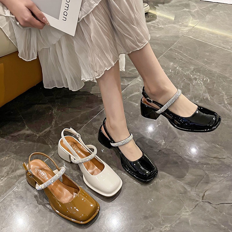 Giày Búp Bê Da Mũi Vuông Phong Cách Hàn Quốc Thời Trang Cho Nữ