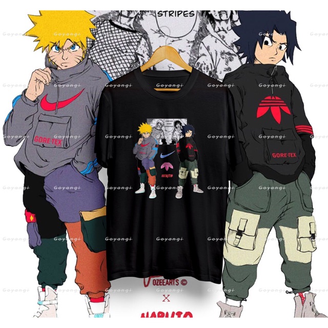 Áo thun  Naruto X Das-Nke form rộng tay lỡ cho cả nam và nữ