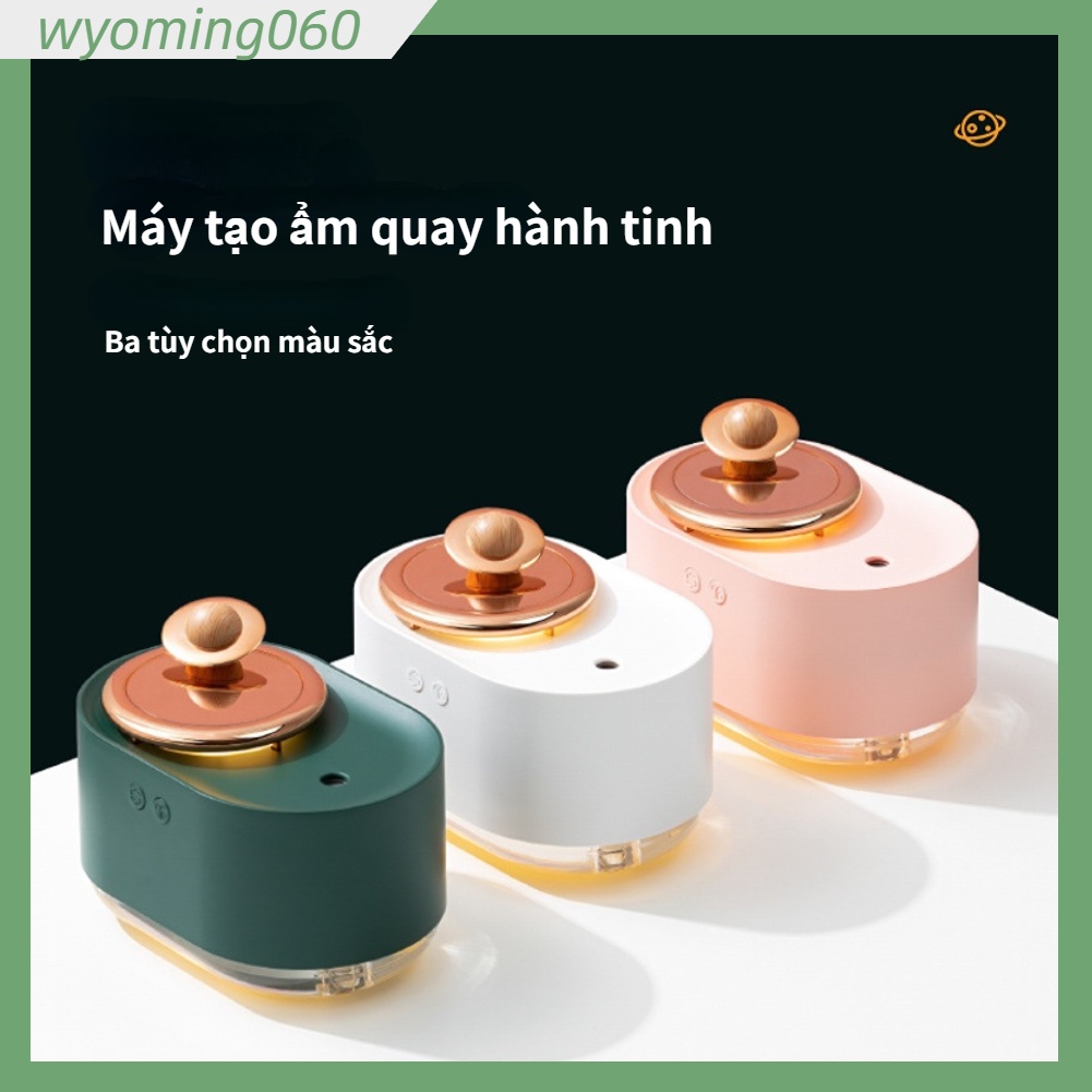 Wyoming060 Máy tạo ẩm hành tinh quay mới Máy tạo ẩm dạng xịt USB Sạc nước tại nhà Máy tạo ẩm mini
