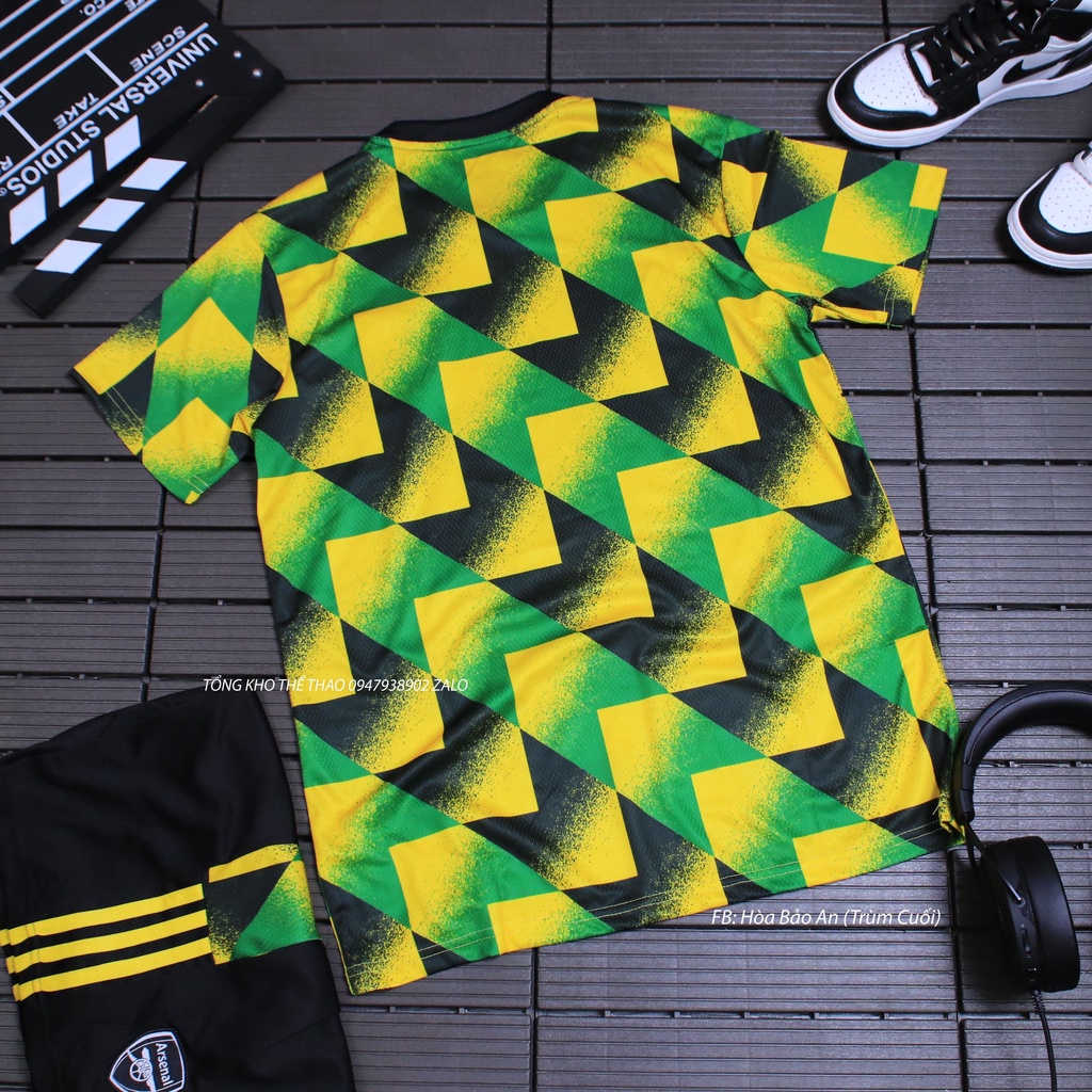 (Quần có túi) Bộ Quần Áo Bóng Đá Training Arsenal 2023 Mẫu ngắn tay -Áo đấu arsenal mùa giải 2022/23