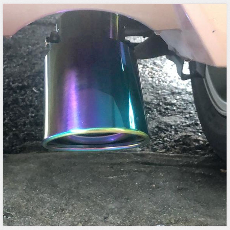 Ống Xả Xe Hơi Bằng Thép Không Gỉ Mạ Chrome Màu Cầu Vồng Thông Dụng