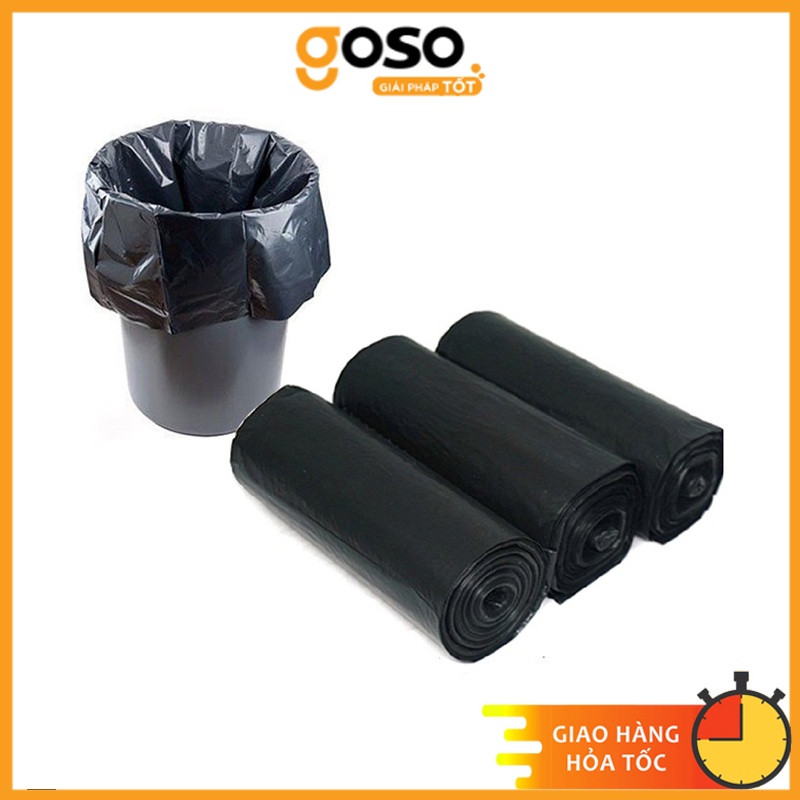 [GOSO] Combo 3 Cuộn Túi Nilong 1KG Màu Đen, Hàng Việt Nam Chất Lượng Cao