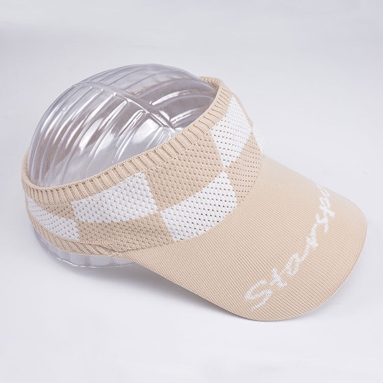 Summer New Arrival Summer Fashion Plaid Sun Protection Half Caps For Women