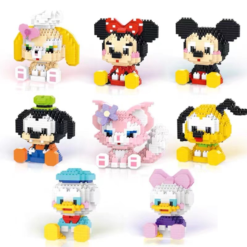 Đồ chơi lắp ráp Sluban nhân vật hoạt hình Disney Mickey Duffy Shelliemay Linabell Stellalou đáng yêu nhiều kiểu tùy chọn