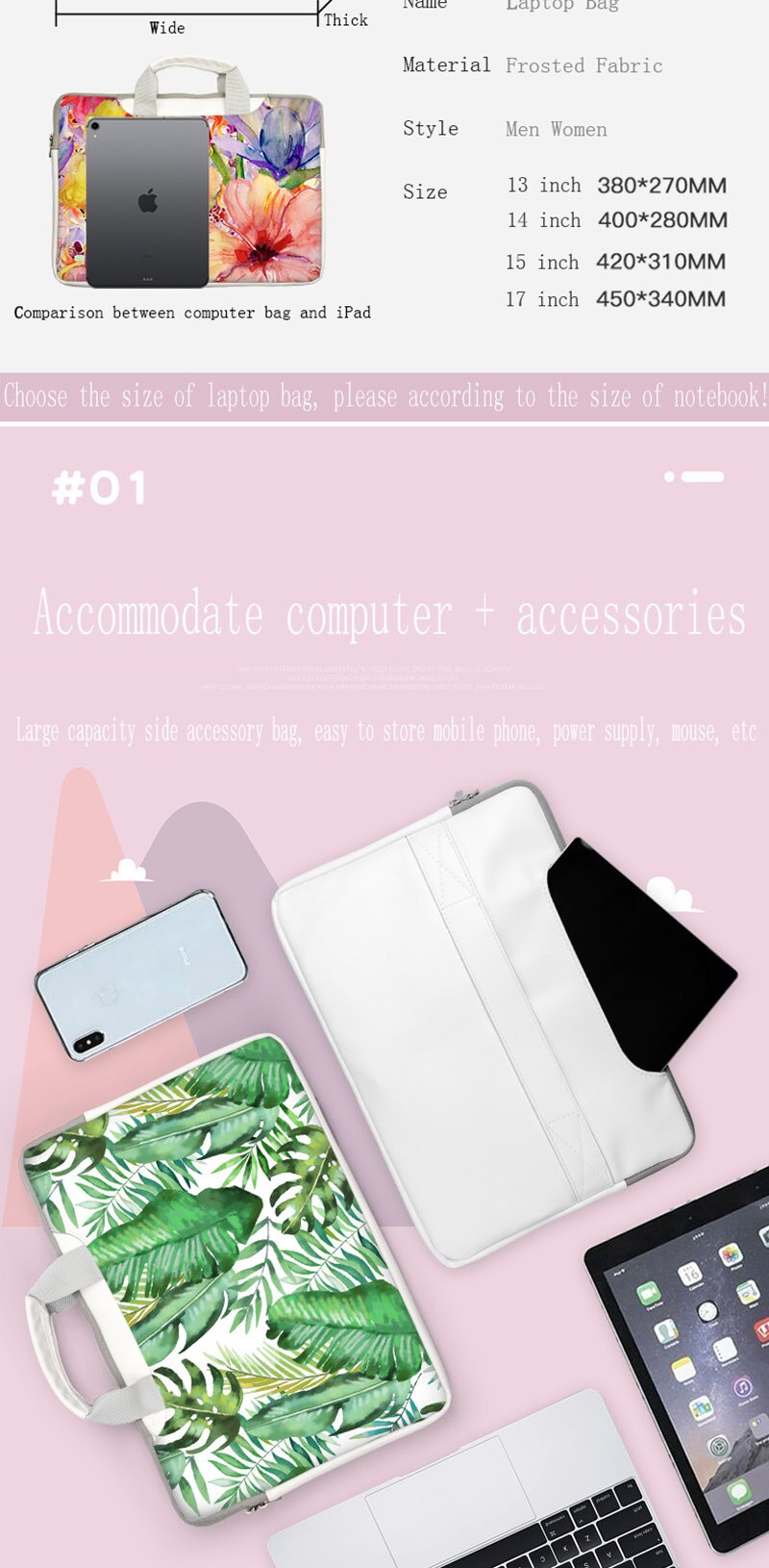 Túi Đựng Laptop Họa Tiết Lá Phong Cho Dell Lenovo Hp Laptops Case 12 13.3 14 15.6 17.6-inch&&&-**-& | BigBuy360 - bigbuy360.vn