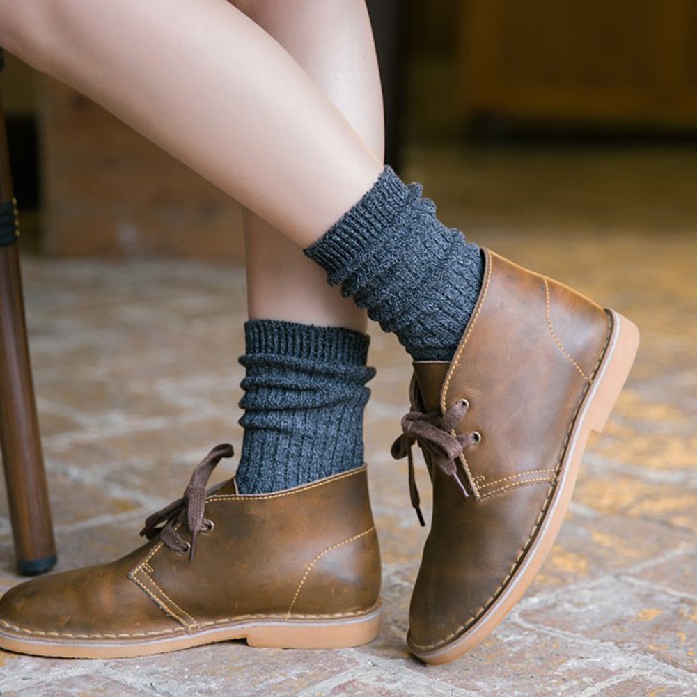 Vớ Màu Trơn Co Giãn Thoáng Khí Thời Trang Thu Đông Dành Cho Nam Và Nữ