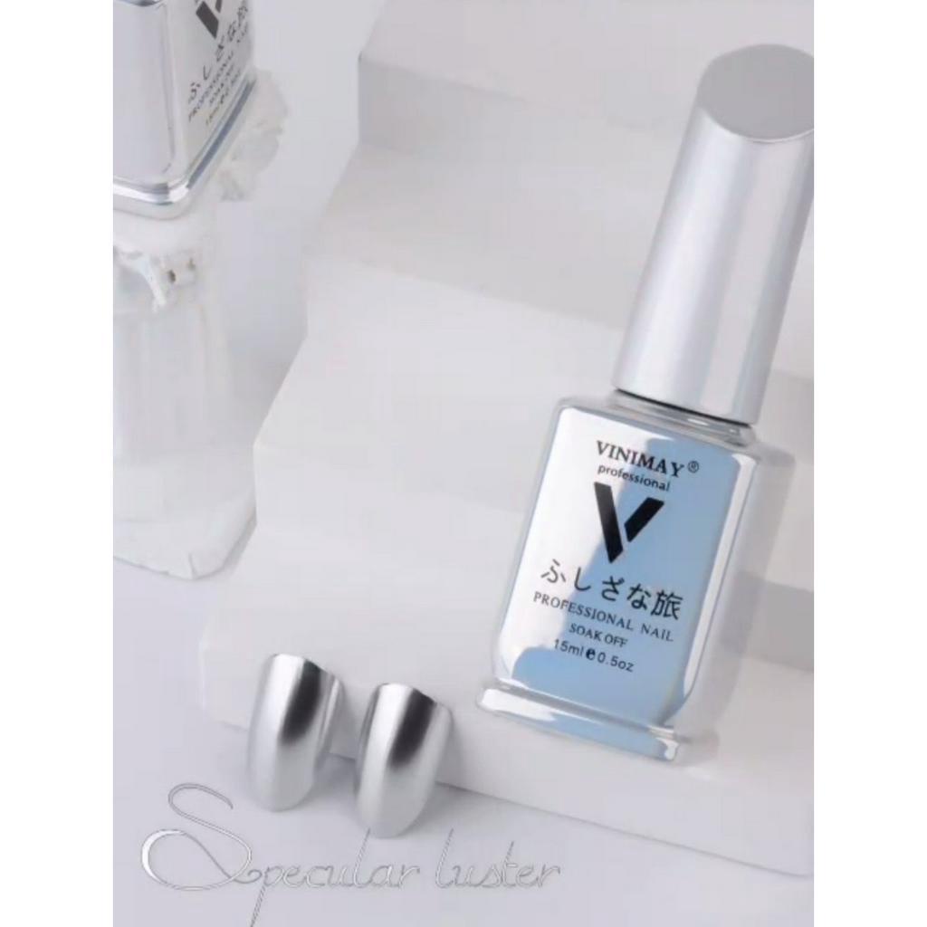Sơn gel Metal Bạc Vinimay 15ml  - Sushi nail mi