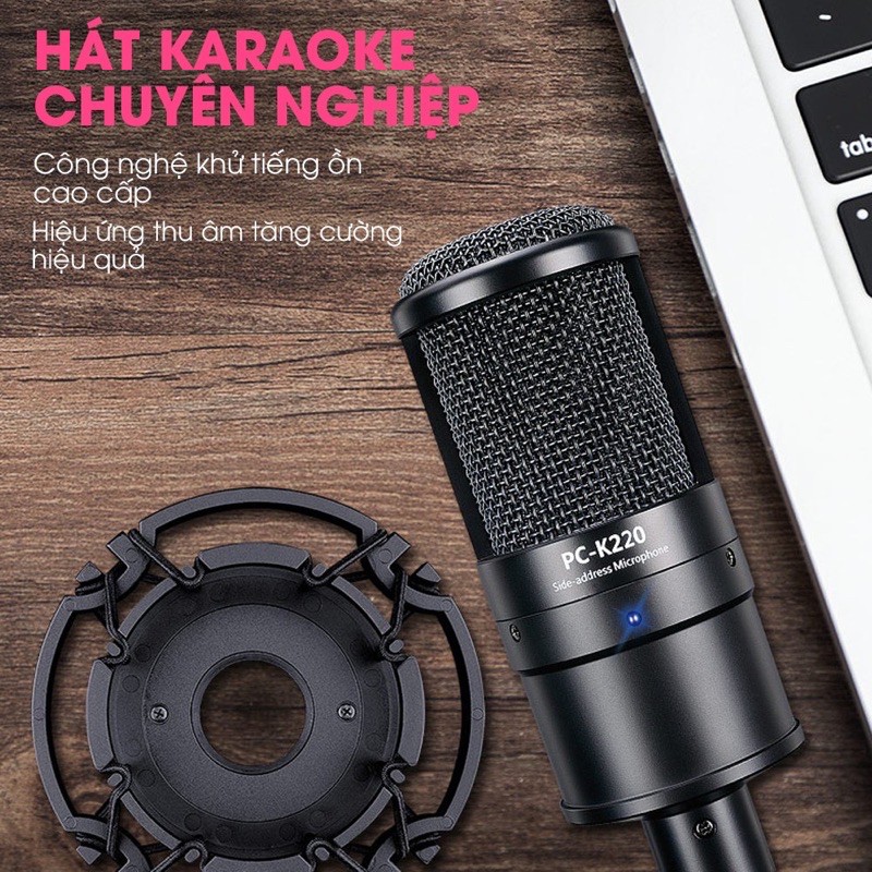 Mic thu âm Takstar PC-K220 [BẢO HÀNH 12 THÁNG] sử dụng trong studio chuyên nghiệp, livestream, hát karaoke