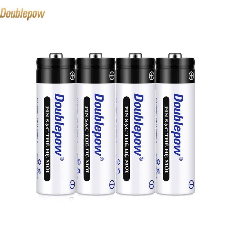 Pin sạc AA, AAA DoubluePow dung lượng 780mah (Bộ sạc + 4Pin) sử dụng cho micro karaoke, đồng hồ, đồ chơi trẻ em,...