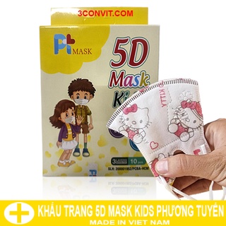 Hộp 10 chiếc khẩu trang trẻ em 5D Mask Kids Phương Tuyến