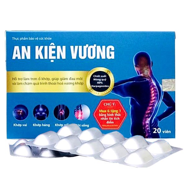 [chính hãng] AN KIỆN VƯƠNG – Hết đau mỏi khớp,tăng khả năng phục hồi khớp-Hộp 20v (mua 6h tặng 1h)