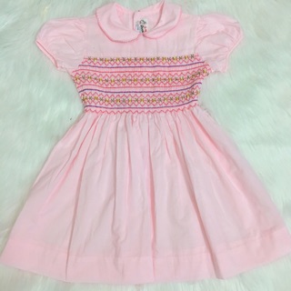 Đầm smock hồng cho bé