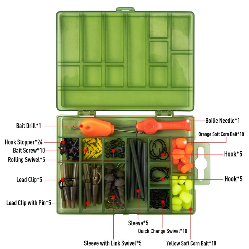 Set 100 phụ kiện câu cá CARPKING Kingdom chuyên dụng