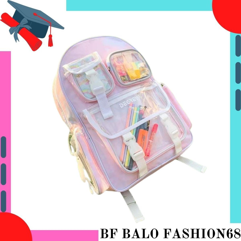 Balo Degrey Hồng Sky Basic Backpack Unisex