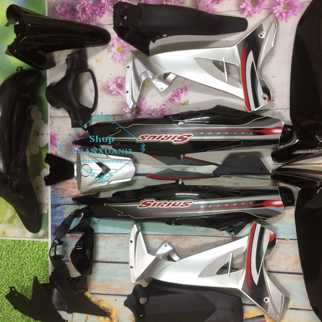 Dàn áo xe SIRIUS -vỏ nhựa SIRUS  MÀU ĐEN