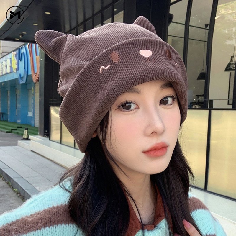 Mũ beanie Đính Tai Thỏ Hoạt Hình Đáng Yêu Thời Trang 2022 Cho Mẹ Và Bé