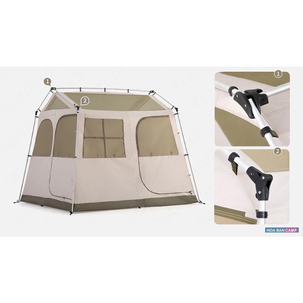 Lều 4 Người Glamping NatureHike Village 5.0 NH21ZP009