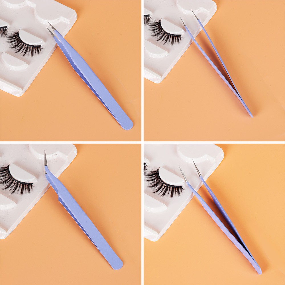 Nhíp Gắn Lông Mi Giả Nghệ Thuật Chất Lượng Cao|Nhíp Gắp Lông Mi Bằng Thép Không Gỉ Dạng Cong Thời Trang Cho Nữ