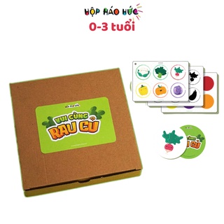Đồ chơi giáo dục VUI CÙNG RAU CỦ Hộp Háo Hức cho bé 0-3 tuổi - Giúp bé nhận biết màu sắc, nâng cao vốn từ vựng