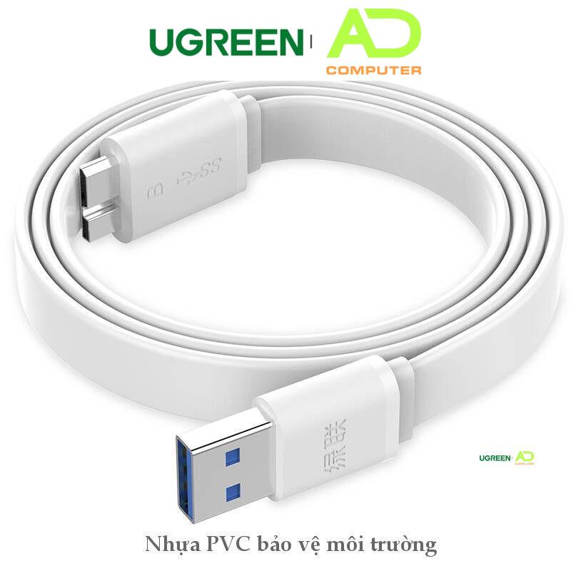 Dây Micro USB 3.0 mạ vàng dài từ 0.25-2m UGREEN US130 dạng dây dẹt và tròn
