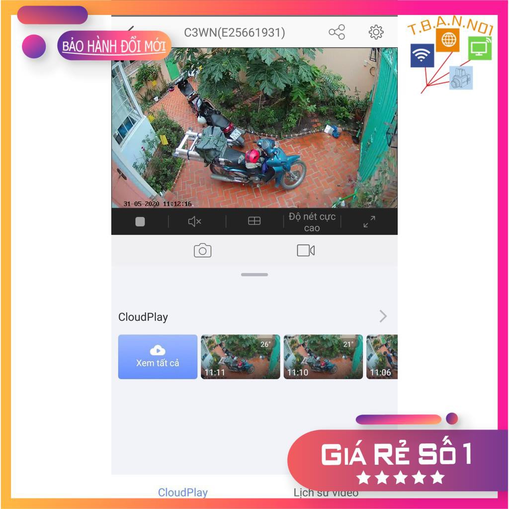 Camera Wifi gắn ngoài trời tích hợp báo động EZVIZ_CS-CV310 (C3W) (1080P) - Hàng chính hãng kèm thẻ nhớ
