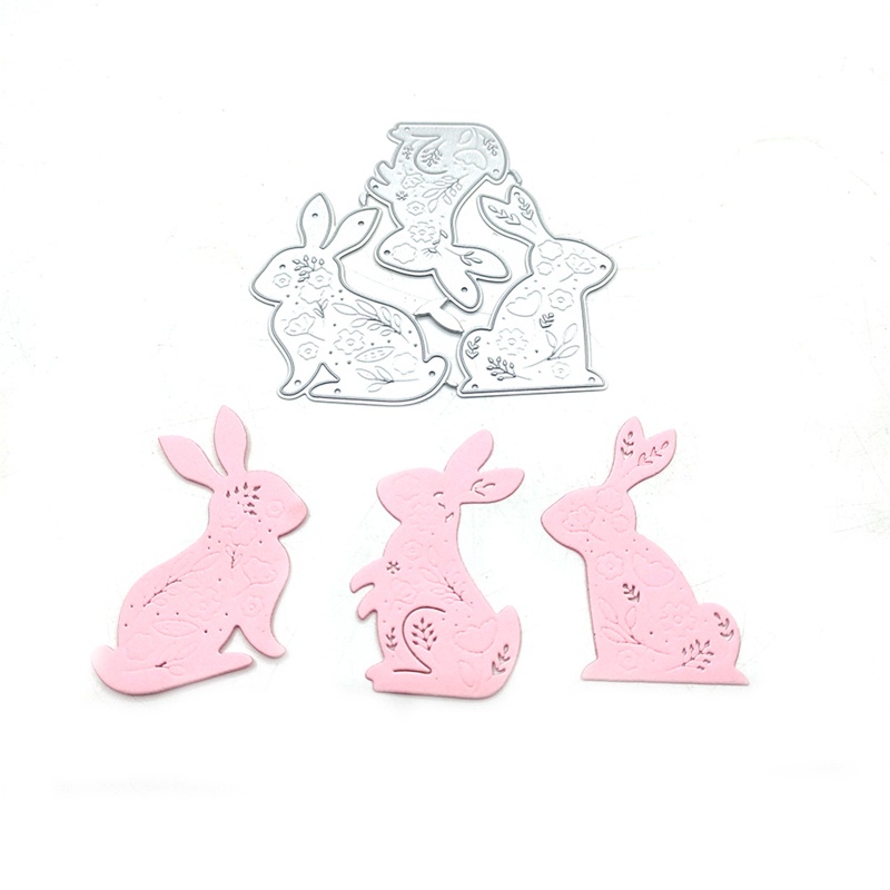 Khuôn Cắt Giấy Kim Loại Hình Thỏ Phục Sinh Xinh Xắn