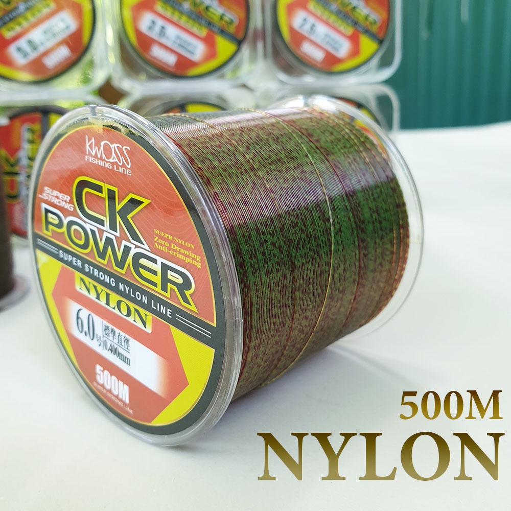 Cước câu cá tàng hình dây câu cá Nylon CK power 500m tải cá tốt dùng làm dây trục câu cá