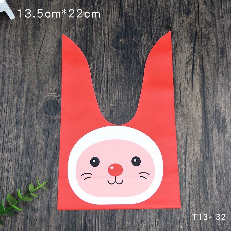 Túi bánh kẹo tai thỏ 13,5 x 22cm - set 10 cái