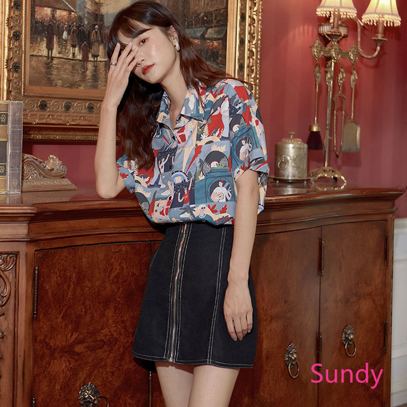 Áo Sơ Mi Nữ Dáng Rộng Kiểu Vintage Thời Trang Mùa Hè