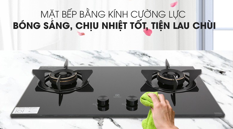 Bếp gas âm Electrolux EHG7230BE MỚI+ TẶNG VAN DÂY-Tiện ích:Đầu hâm, Dễ vệ sinh, Đánh lửa IC nhanh