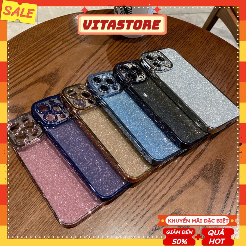 Ốp lưng iphone 14 ♥️ FREESHIP ♥️ Ốp lưng kim tuyến chống sốc bảo vệ camera cho các dòng Iphone 14 series