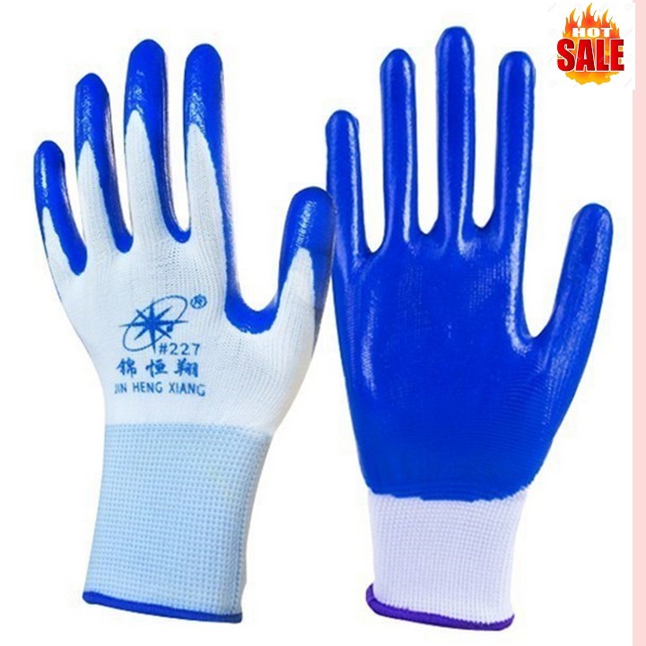 Combo 2 bịch (24 đôi) găng tay phủ PU lòng bàn tay xanh xịn