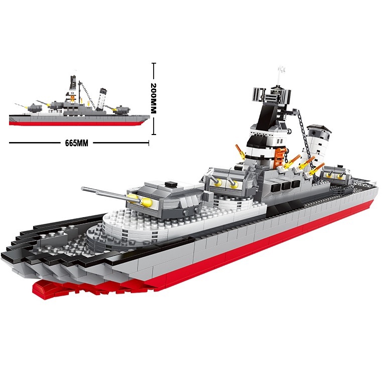Lego Lắp Ghép Tàu Chiến Hạm Hải Quân Chiến Đấu, 774 Chi tiết, Dài 70cm 5660 [ Lego Kids ]