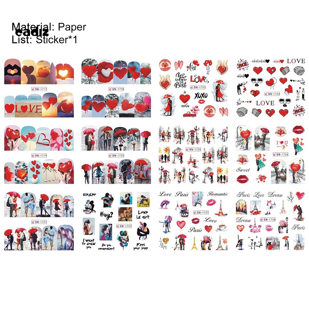 [Hàng mới về] Miếng dán trang trí móng tay siêu mỏng nhiều kiểu dáng độc đáo